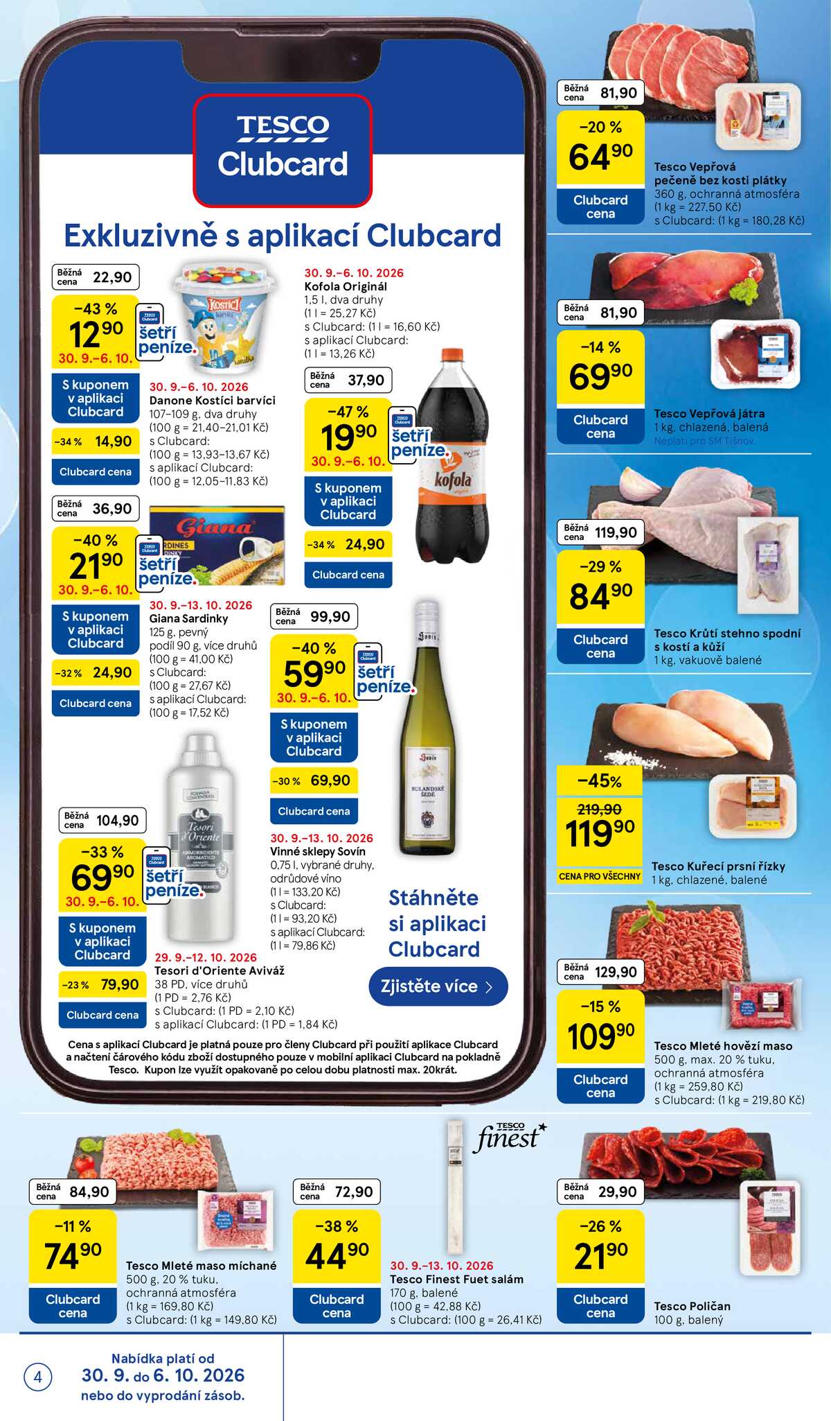 Tesco supermarkety od 30.9. do 6.10.2026 strana 4