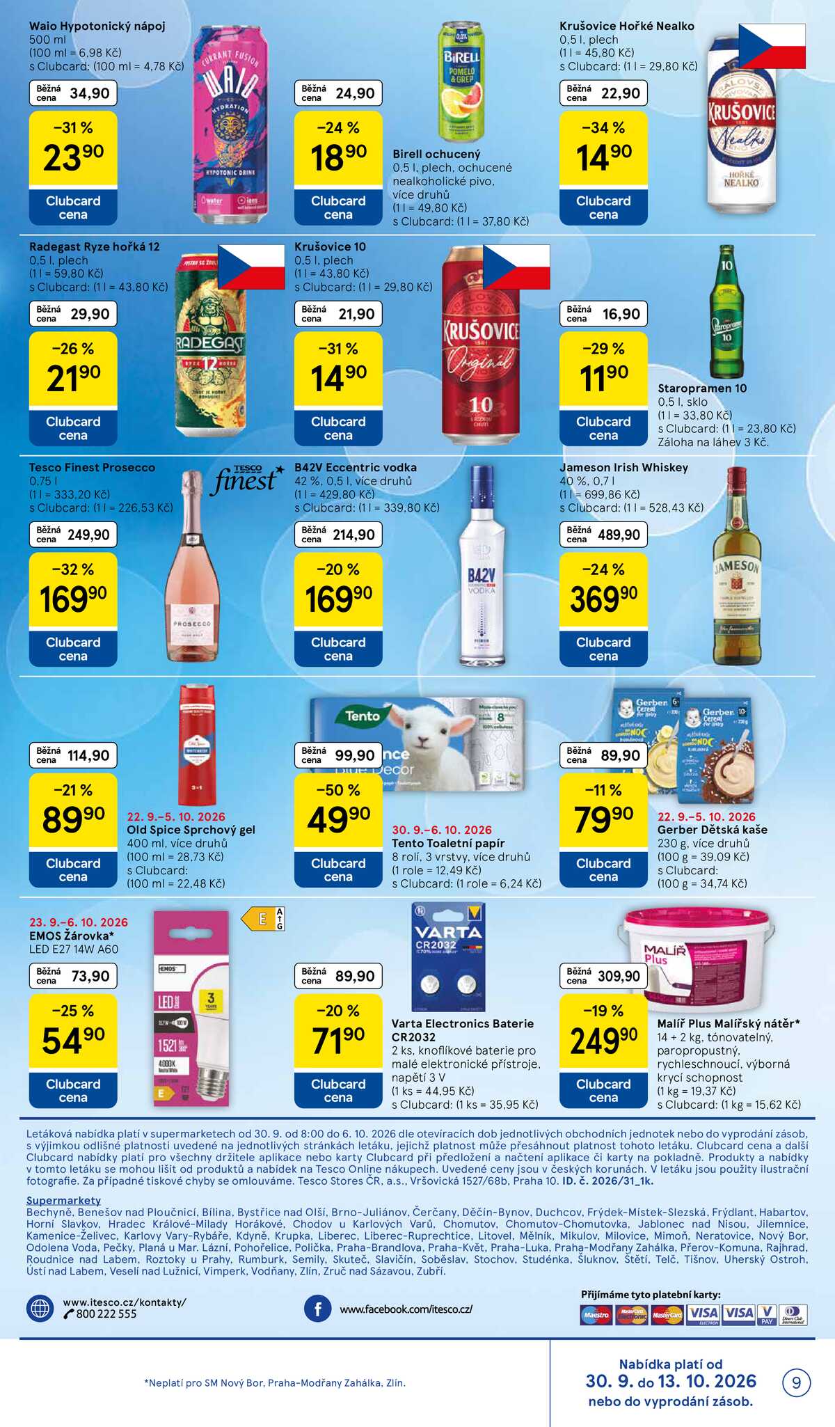 Tesco supermarkety od 30.9. do 6.10.2026 strana 9
