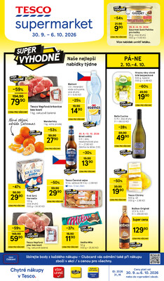 Tesco supermarkety od 30.9. do 6.10.2026