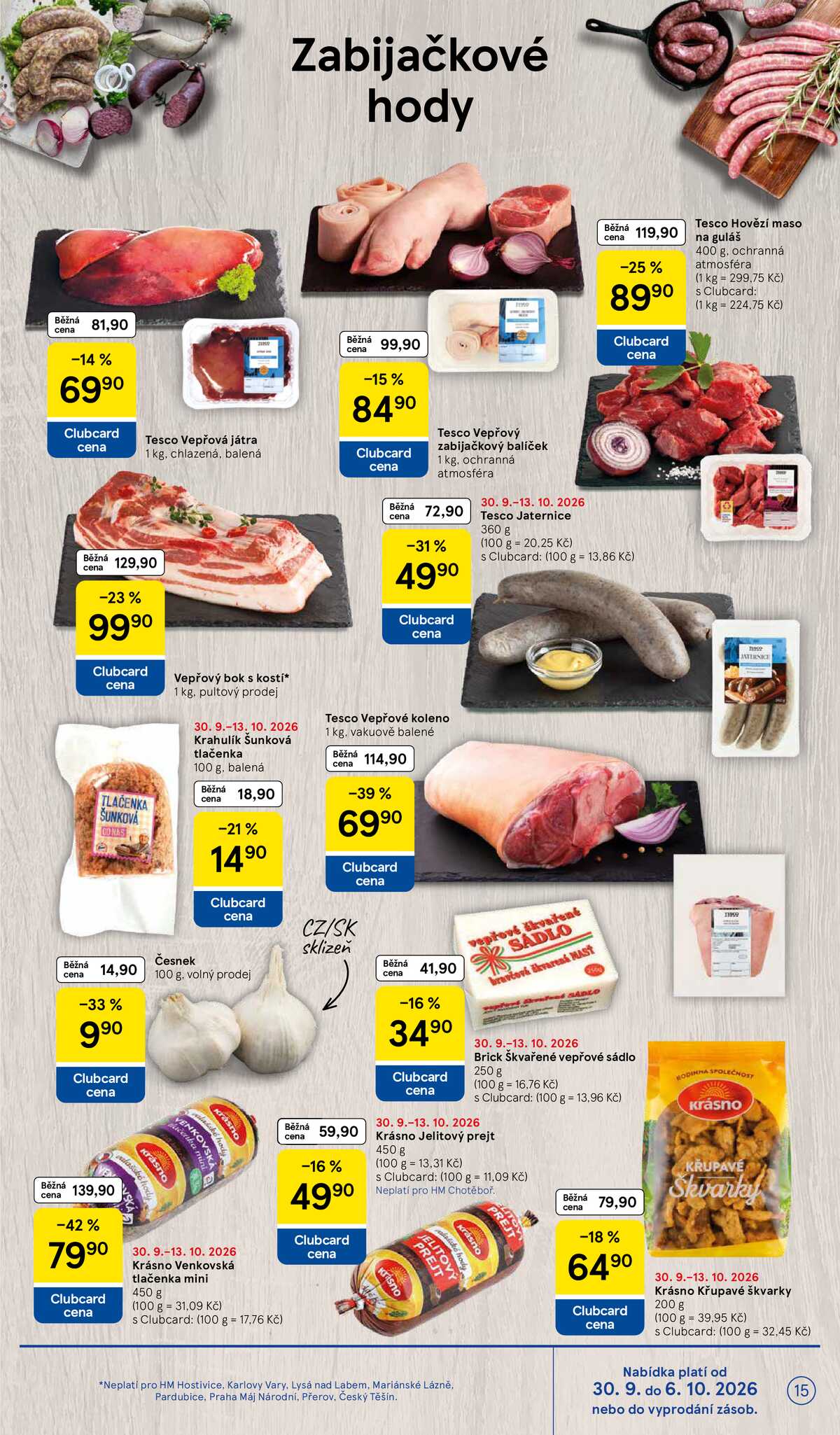 Tesco hypermarkety od 30.9. do 6.10.2026 strana 15