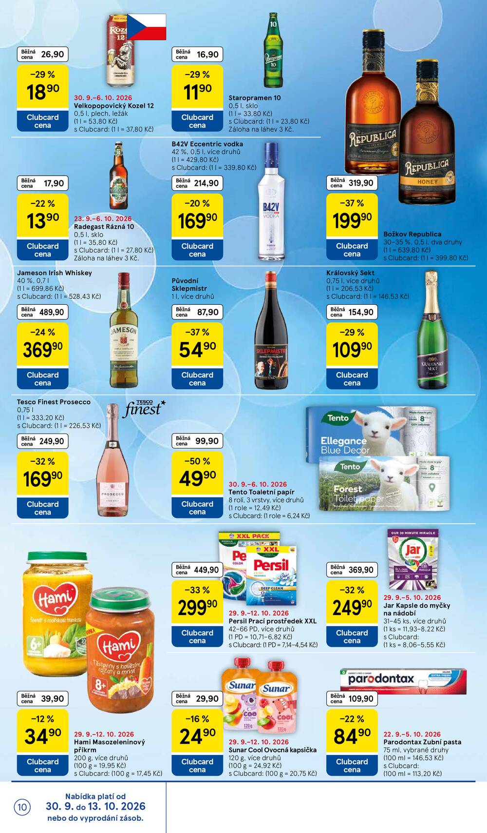 Tesco hypermarkety od 30.9. do 6.10.2026