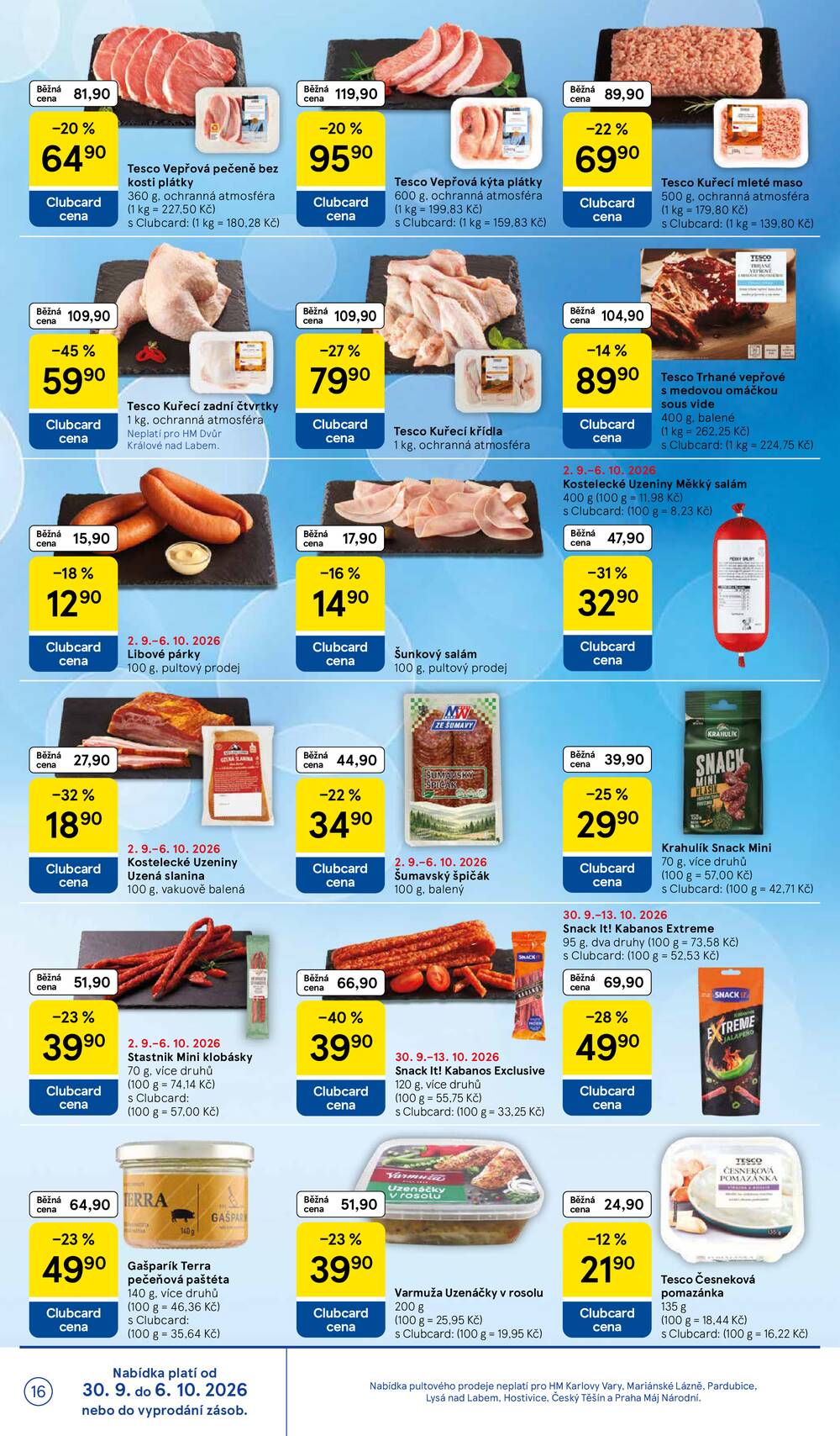 Tesco hypermarkety od 30.9. do 6.10.2026