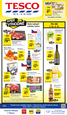 Tesco hypermarkety od 30.9. do 6.10.2026
