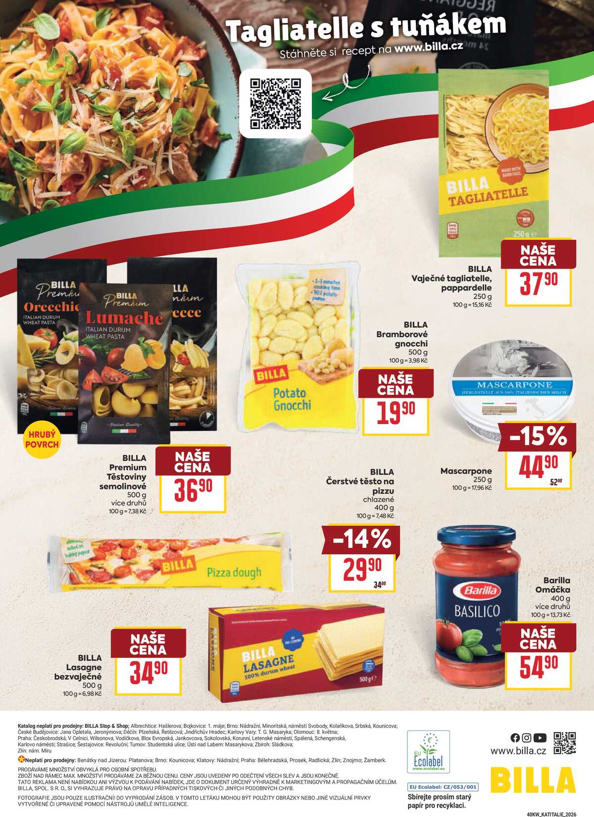 BILLA katalog Itálie od 30.9. do 20.10.2026 strana 16