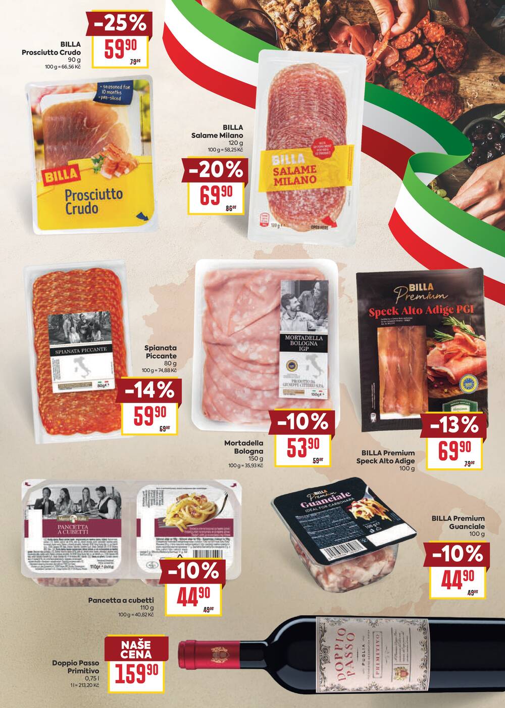 BILLA katalog Itálie od 30.9. do 20.10.2026
