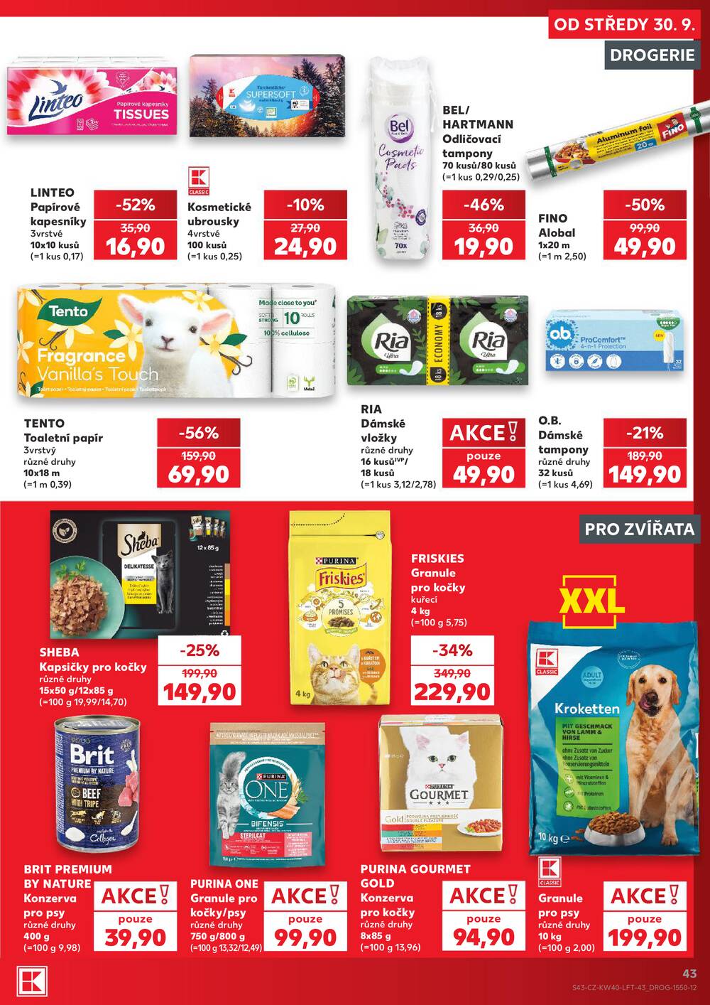 Leták Kaufland - Kaufland 30.9. - 6.10. - Kaufland - Prachatice - strana 43 Leták Kaufland - Kaufland 30.9. - 6.10. - Kaufland - Prachatice - strana 43