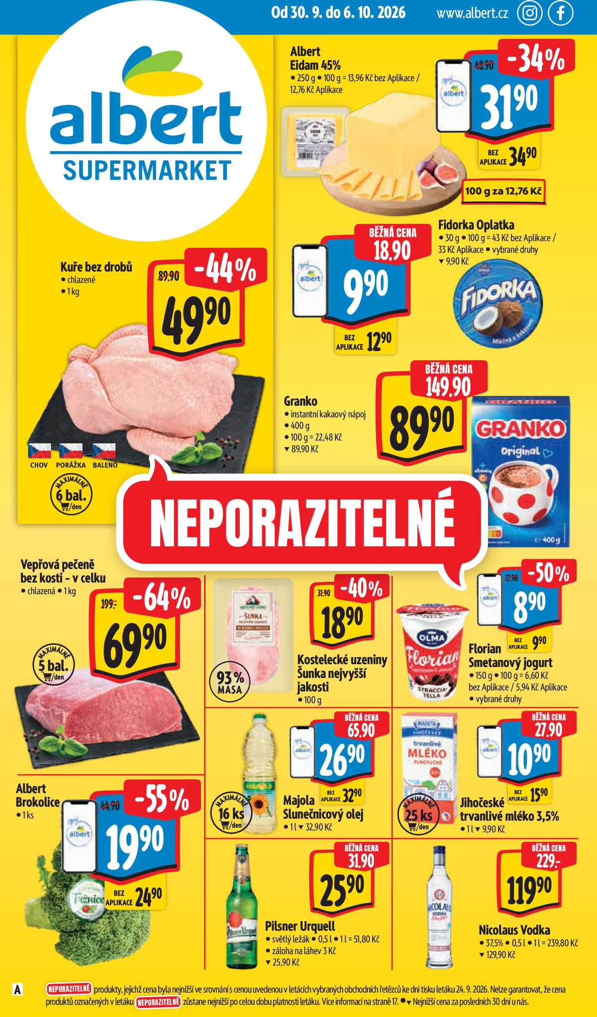 Albert Supermarket od 30.9. do 6.10.2026 strana 1