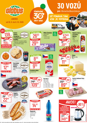 Akční leták Globus 30.9. - 6.10.2026 - Globus Liberec