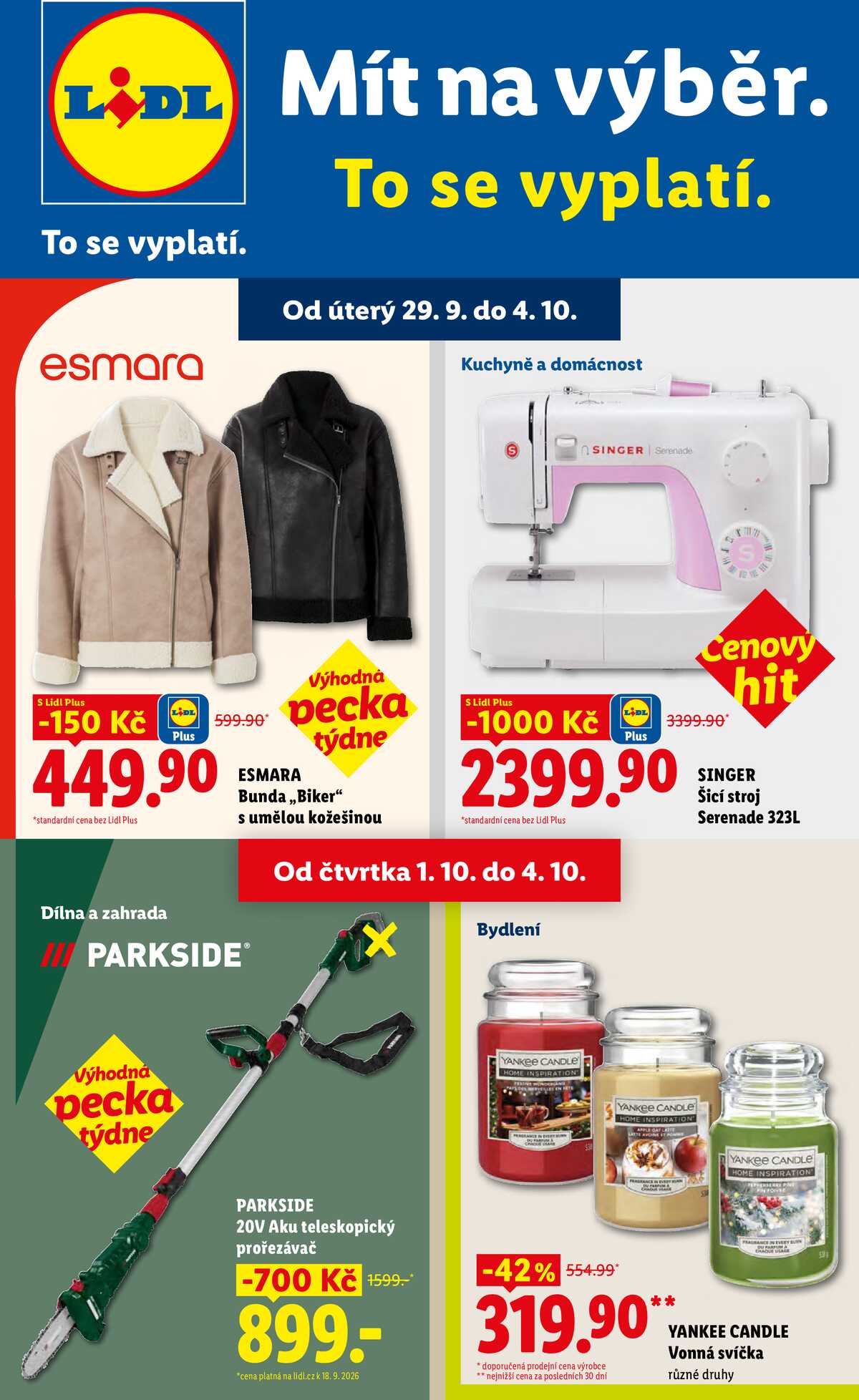 Lidl Spotřební zboží 29.9. - 4.10. strana 1