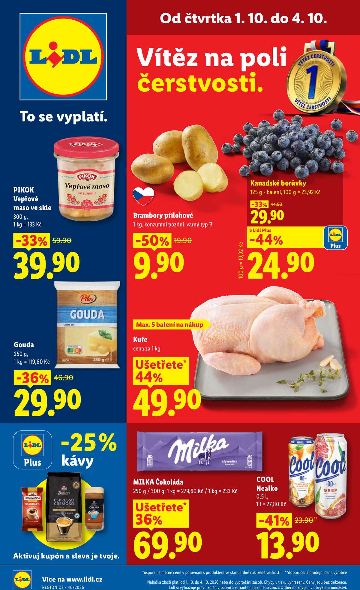 Lidl Čtvrtek od 1.10. do 4.10.2026 strana 1