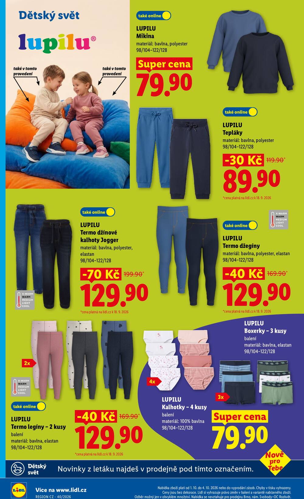 Leták Lidl - Lidl Čtvrtek od 1.10. do 4.10.2026 - strana 44 Leták Lidl - Lidl Čtvrtek od 1.10. do 4.10.2026 - strana 44