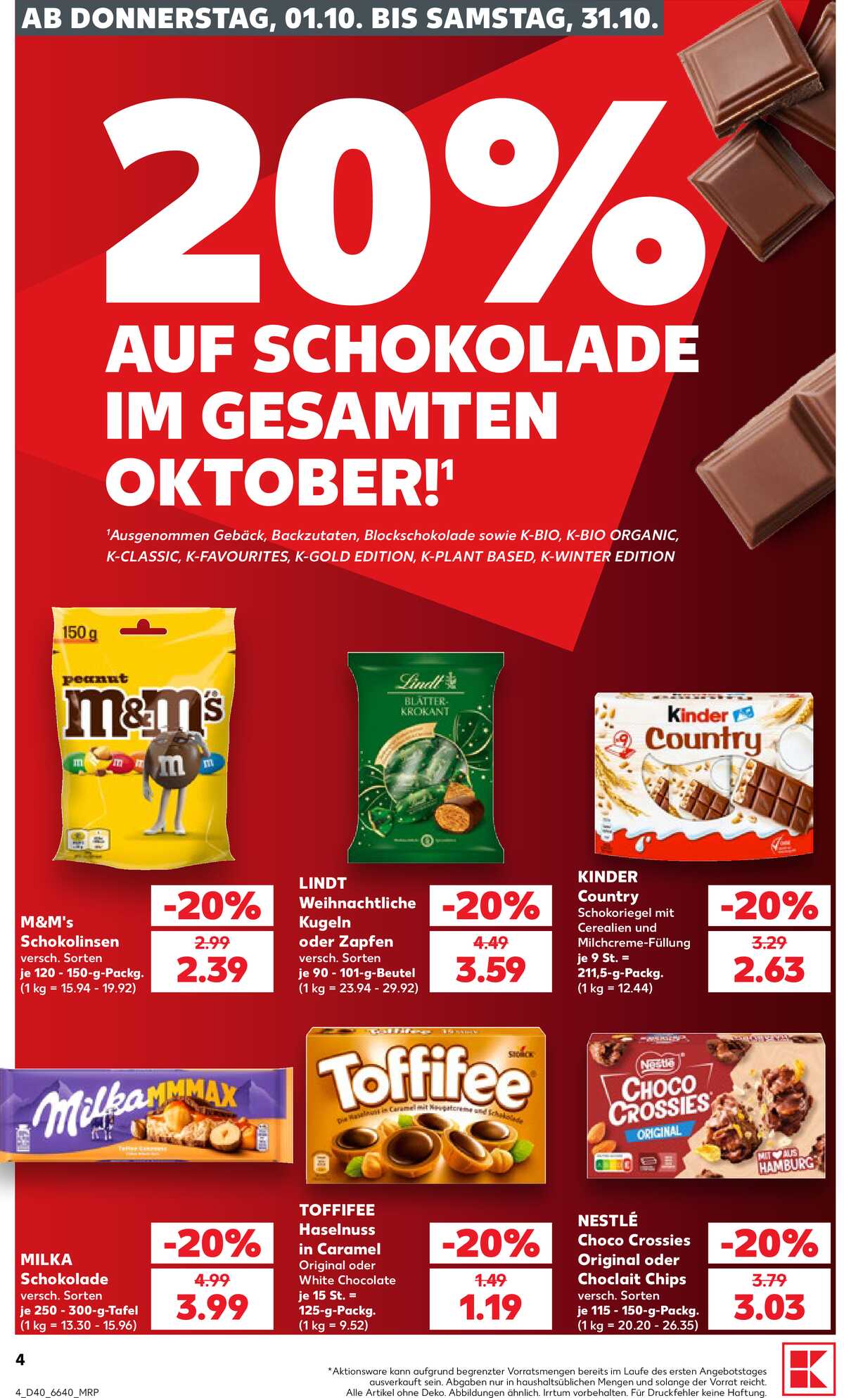Leták Kaufland Německo 1.10.-7.10.2026 strana 4