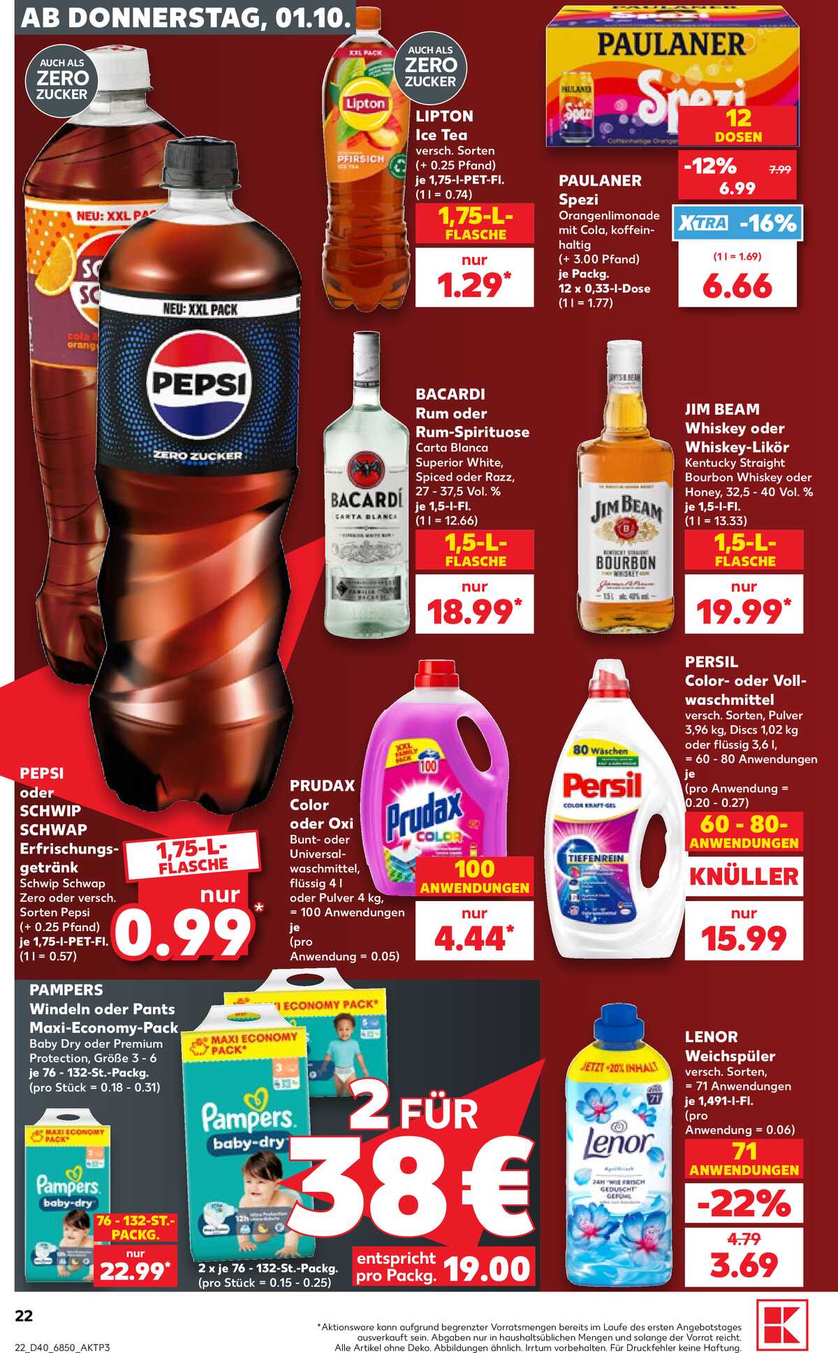 Leták Kaufland Německo 1.10.-7.10.2026 strana 22