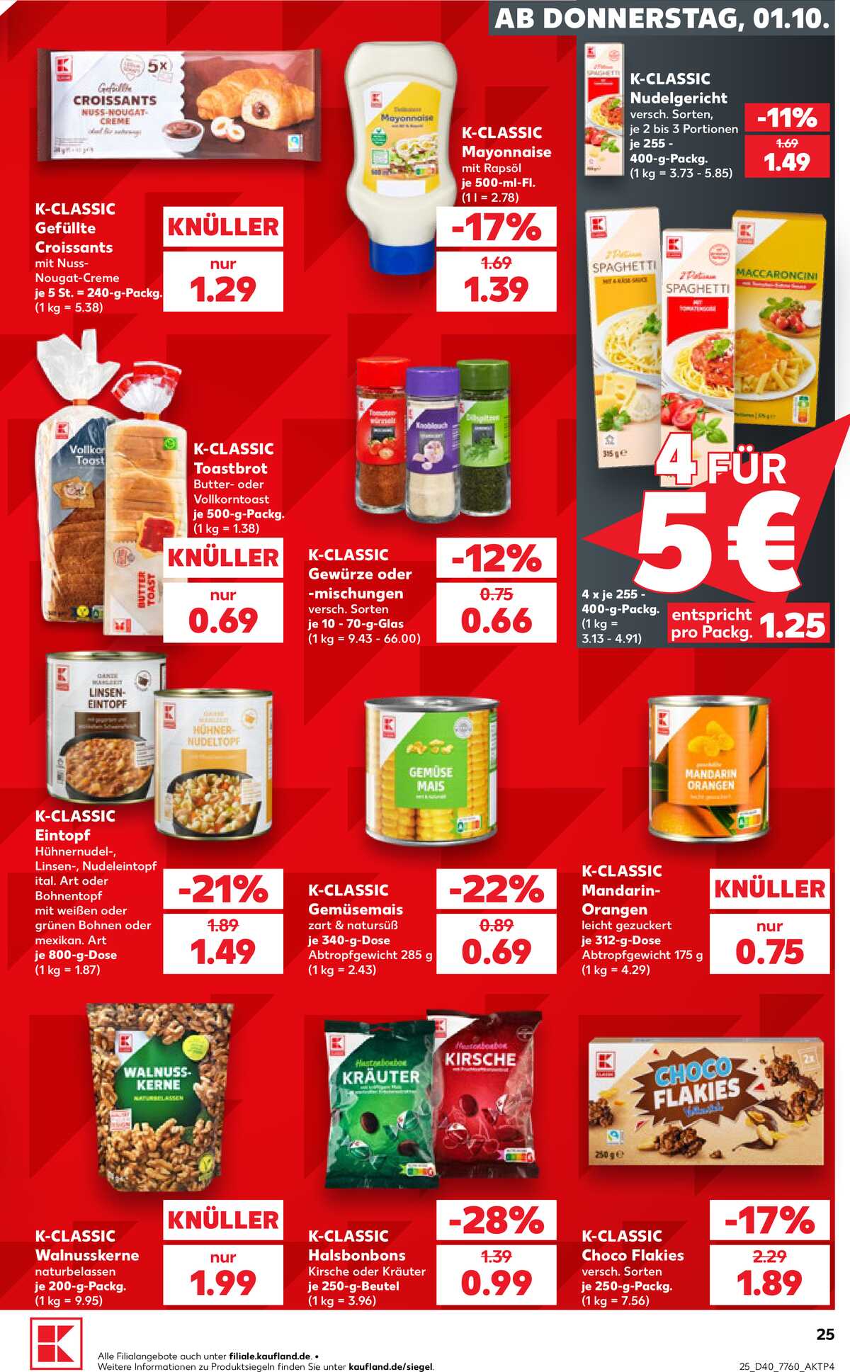 Leták Kaufland Německo 1.10.-7.10.2026 strana 25