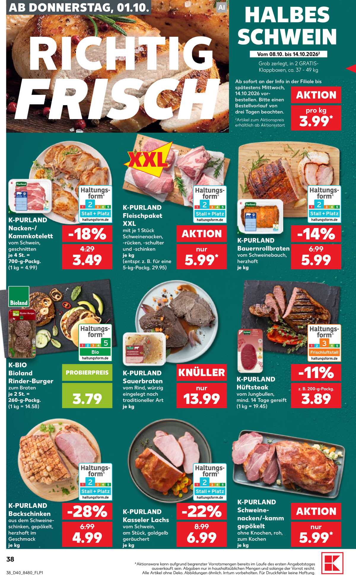 Leták Kaufland Německo 1.10.-7.10.2026 strana 38