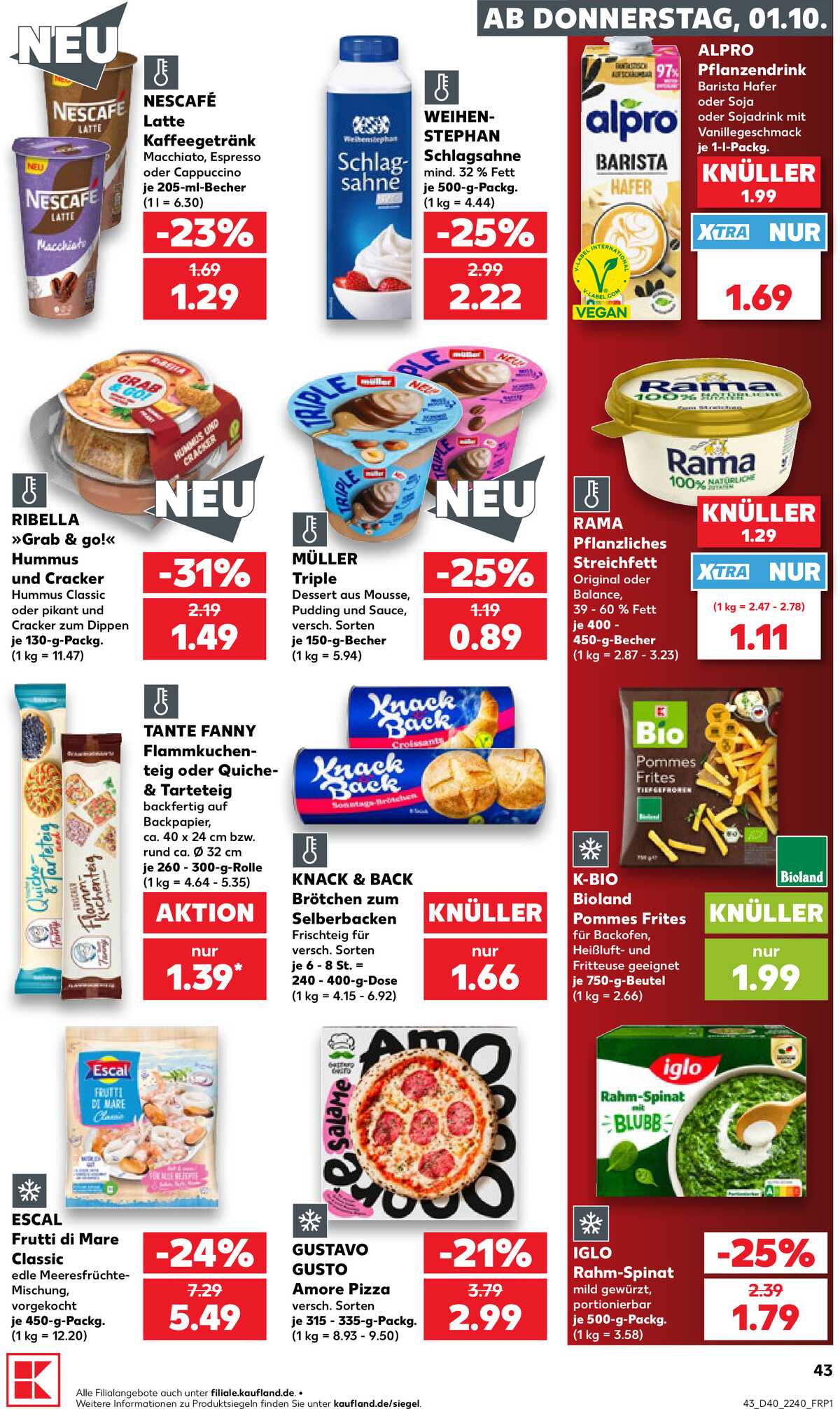 Leták Kaufland Německo 1.10.-7.10.2026 strana 43