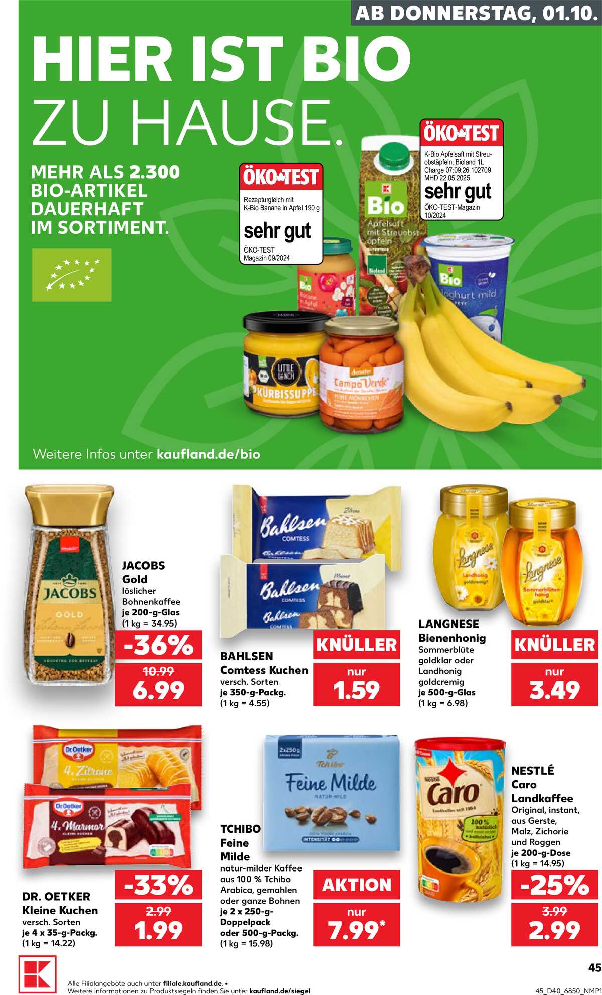 Leták Kaufland Německo 1.10.-7.10.2026 strana 45
