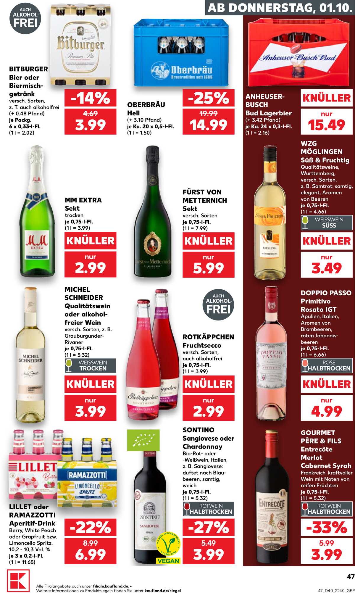 Leták Kaufland Německo 1.10.-7.10.2026 strana 47