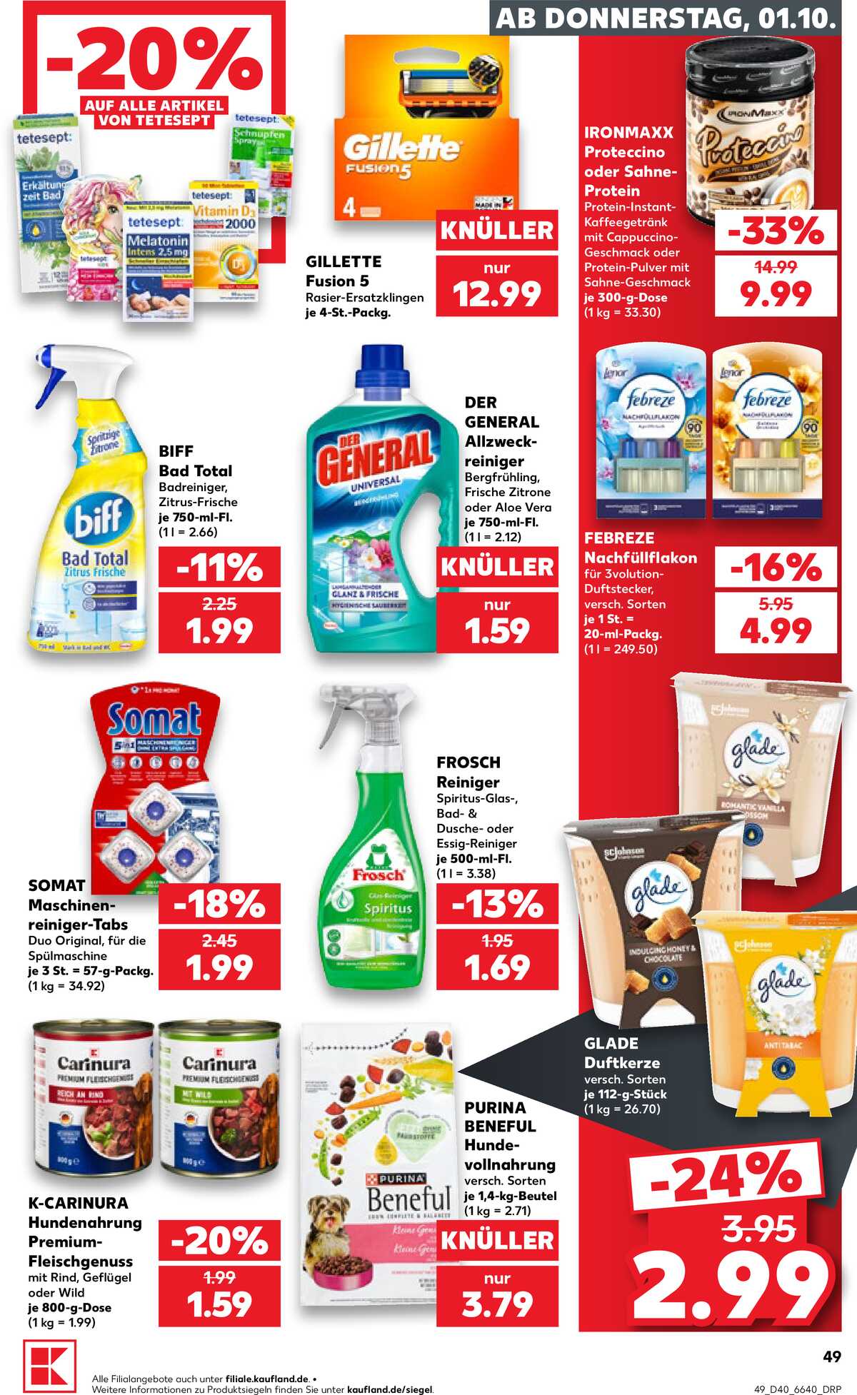 Leták Kaufland Německo 1.10.-7.10.2026 strana 49