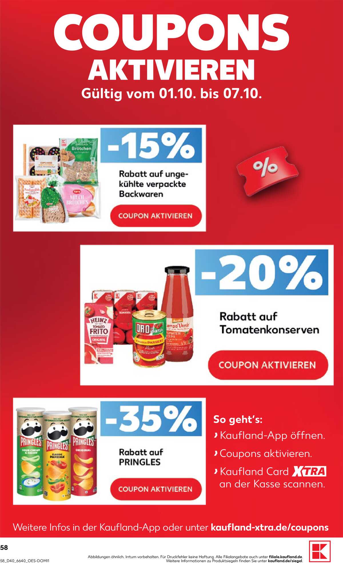 Leták Kaufland Německo 1.10.-7.10.2026 strana 58