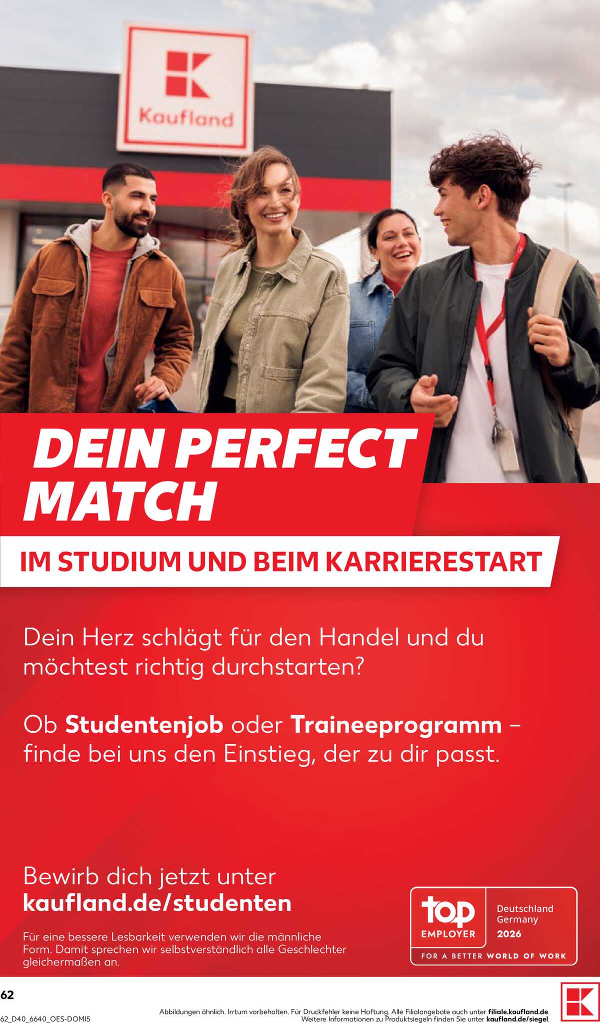 Leták Kaufland Německo 1.10.-7.10.2026 strana 62