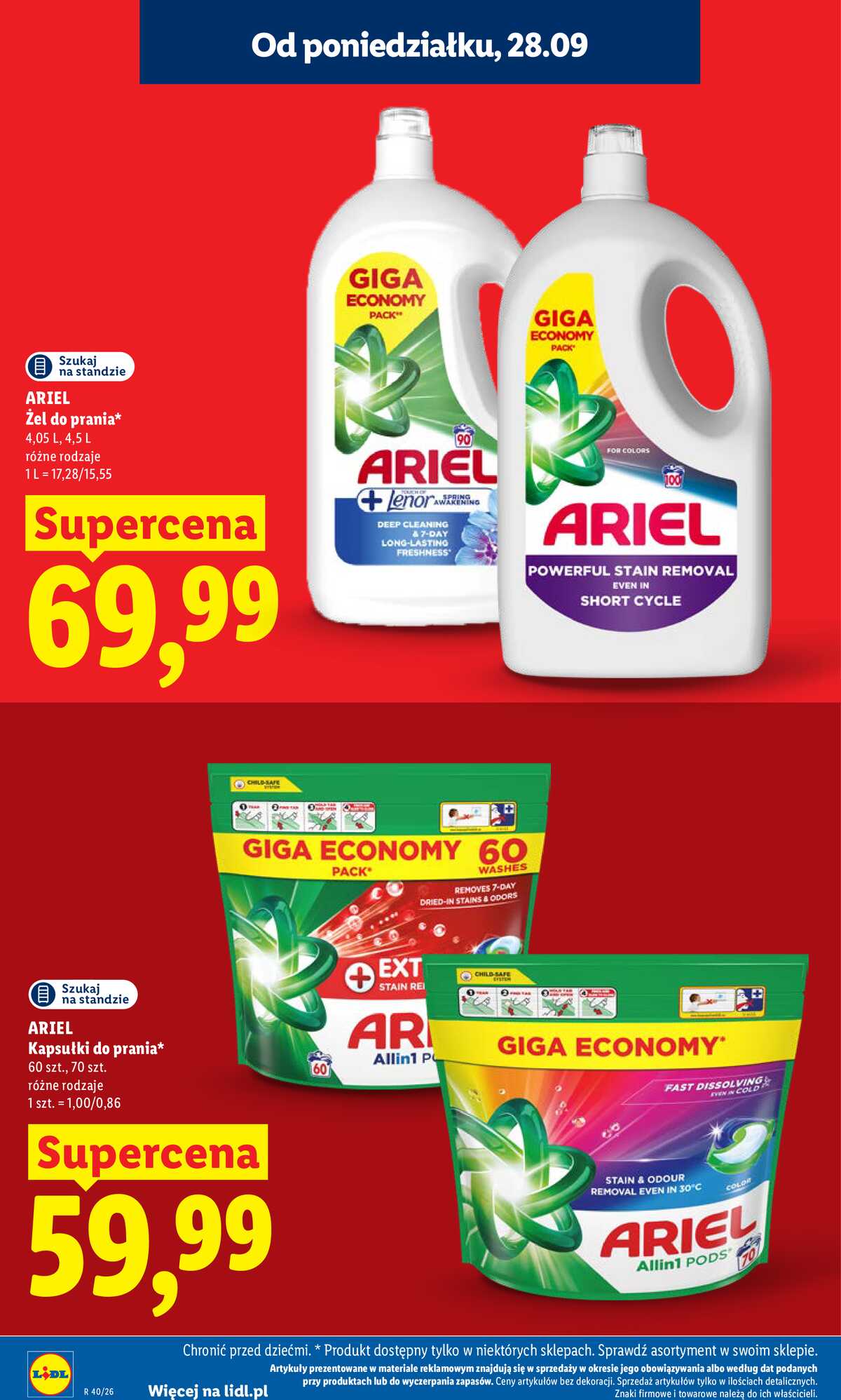Leták Lidl Polsko 28.9.-30.9.2026 - Leták platí od 28. 9. do 30. 9. strana 20