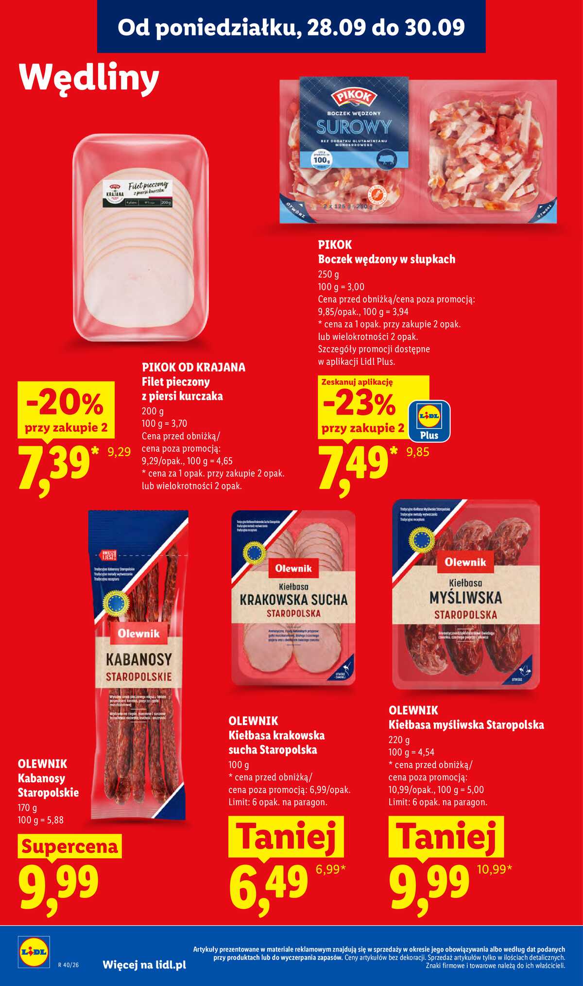 Leták Lidl Polsko 28.9.-30.9.2026 - Leták platí od 28. 9. do 30. 9. strana 58