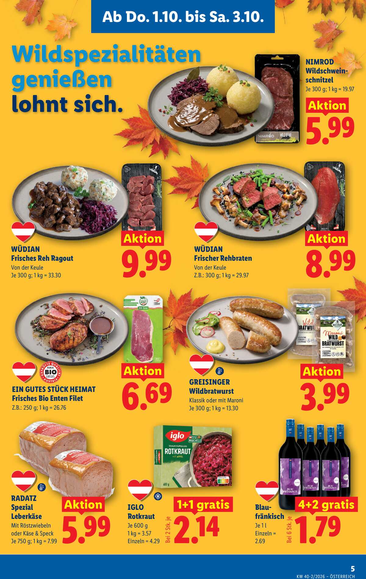 Leták Lidl Rakousko 1.10.-7.10.2026 strana 7