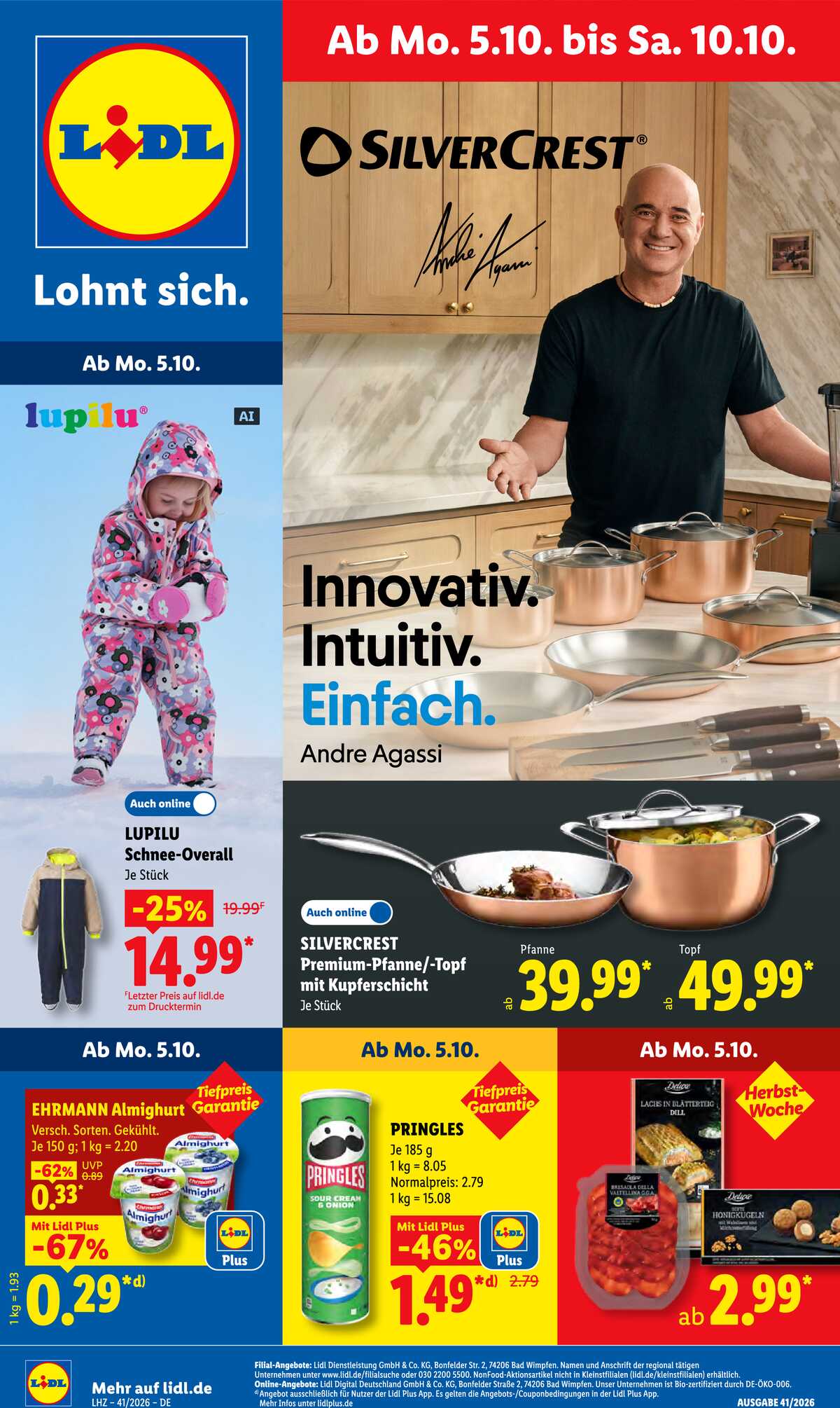 Leták Lidl Německo 5.10.-10.10.2026 strana 1