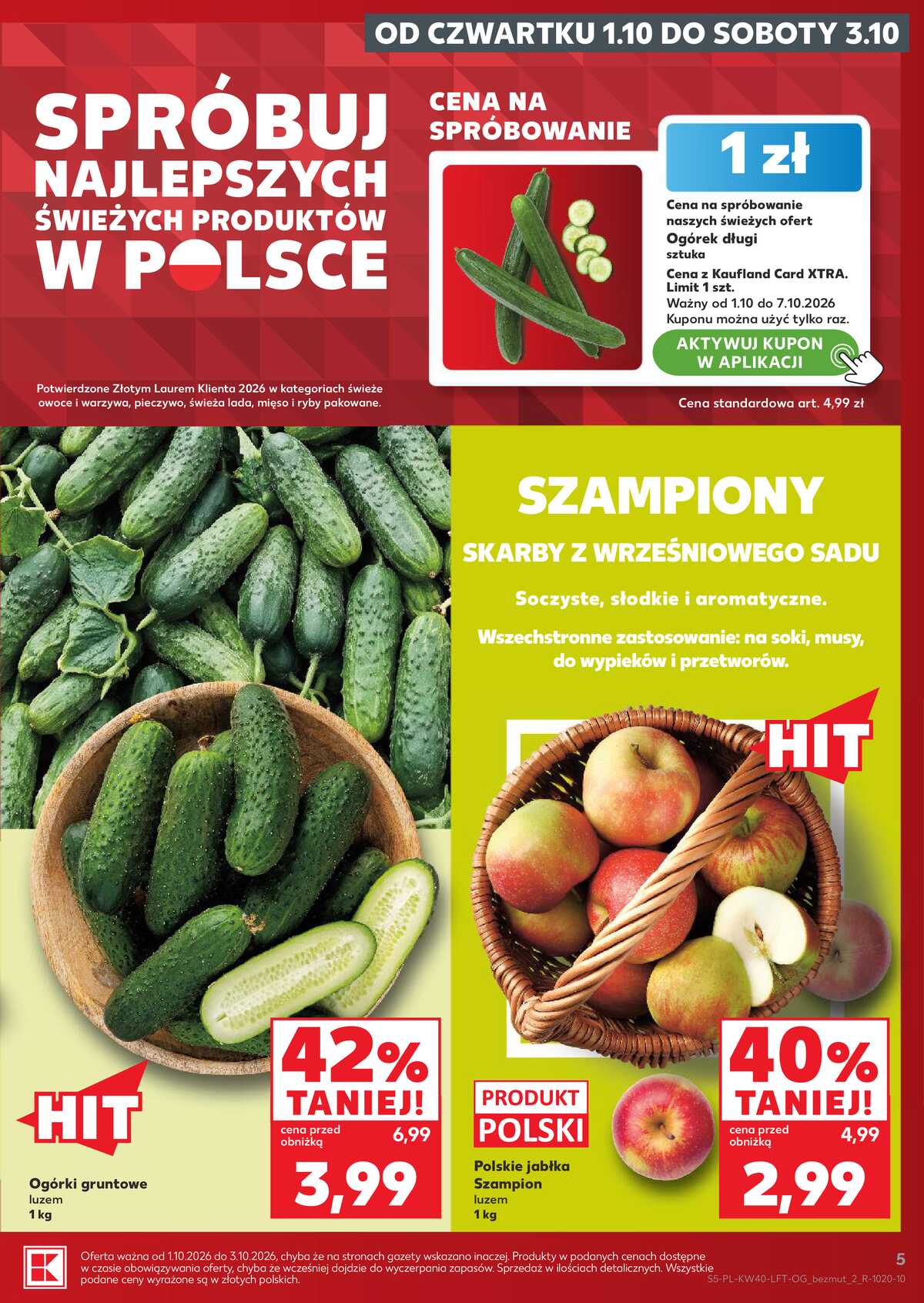 Leták Kaufland Polsko 1.10.-7.10.2026 - Týdenní zpravodaj strana 5