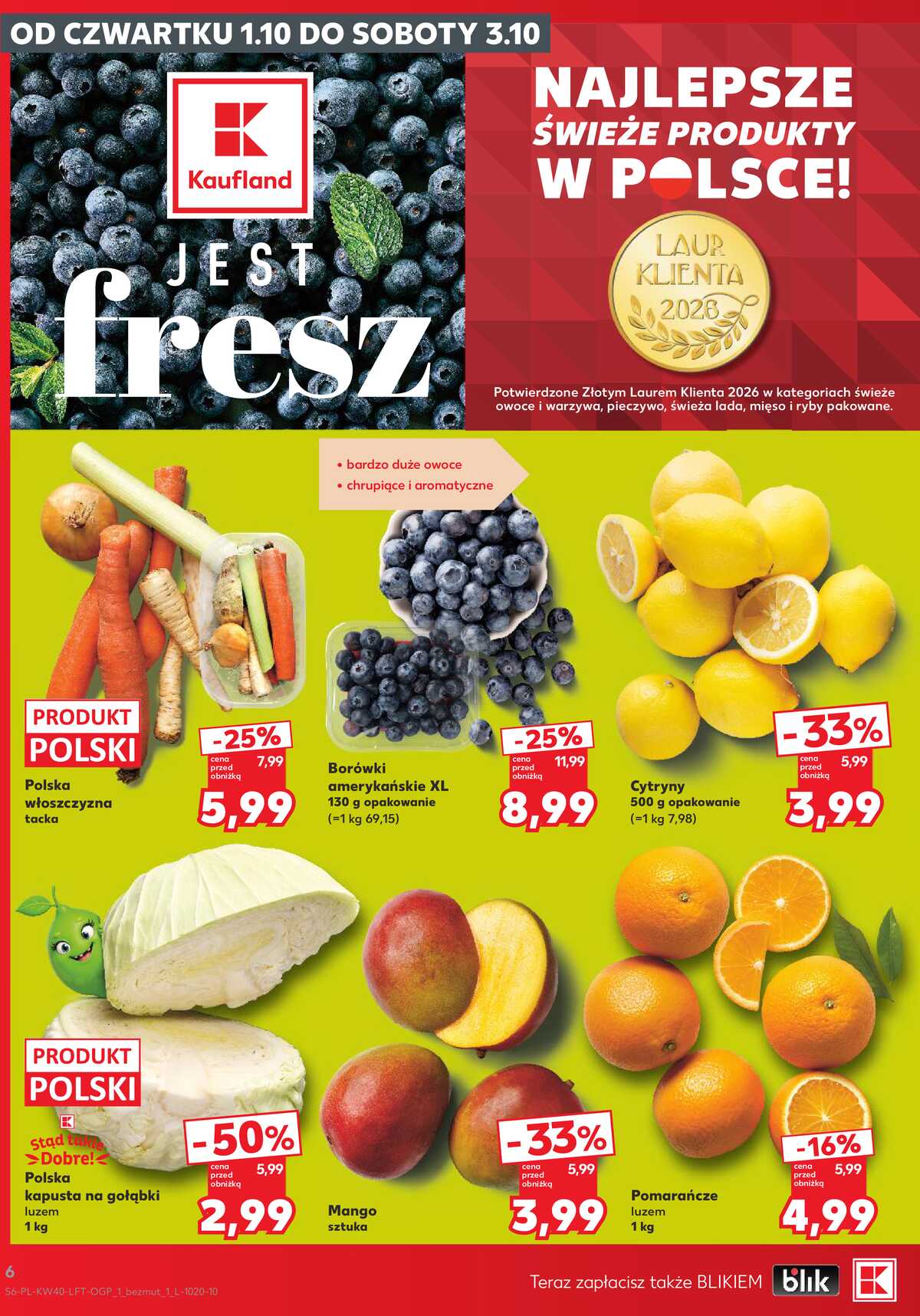 Leták Kaufland Polsko 1.10.-7.10.2026 - Týdenní zpravodaj strana 6