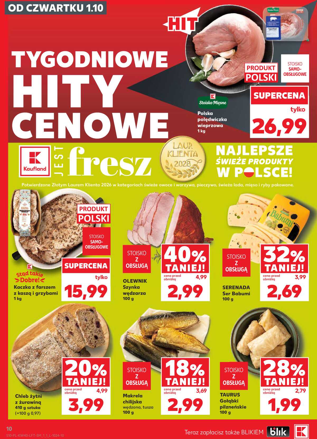 Leták Kaufland Polsko 1.10.-7.10.2026 - Týdenní zpravodaj strana 10