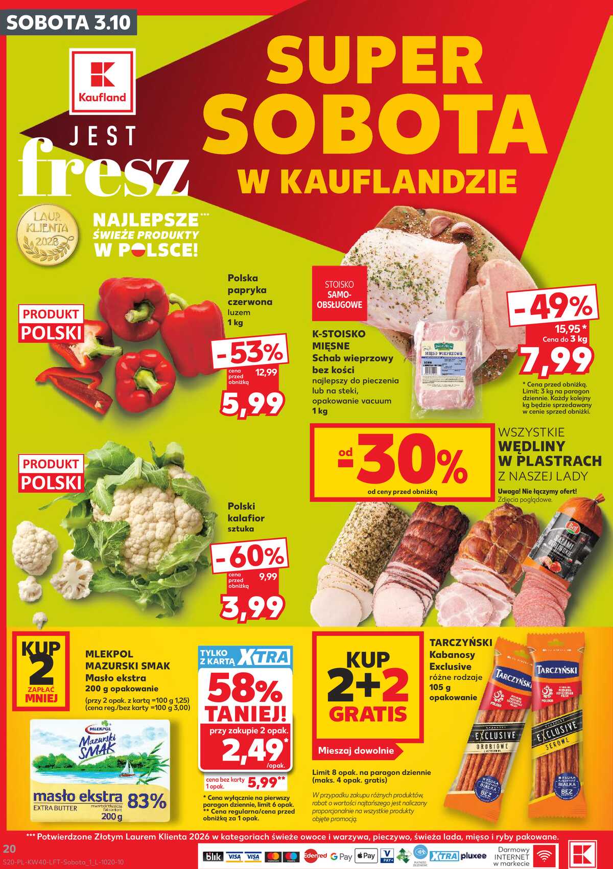 Leták Kaufland Polsko 1.10.-7.10.2026 - Týdenní zpravodaj strana 20