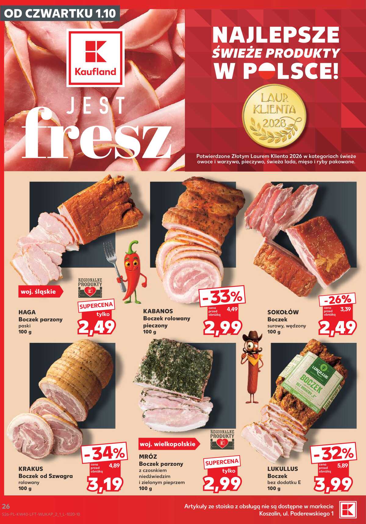 Leták Kaufland Polsko 1.10.-7.10.2026 - Týdenní zpravodaj strana 26