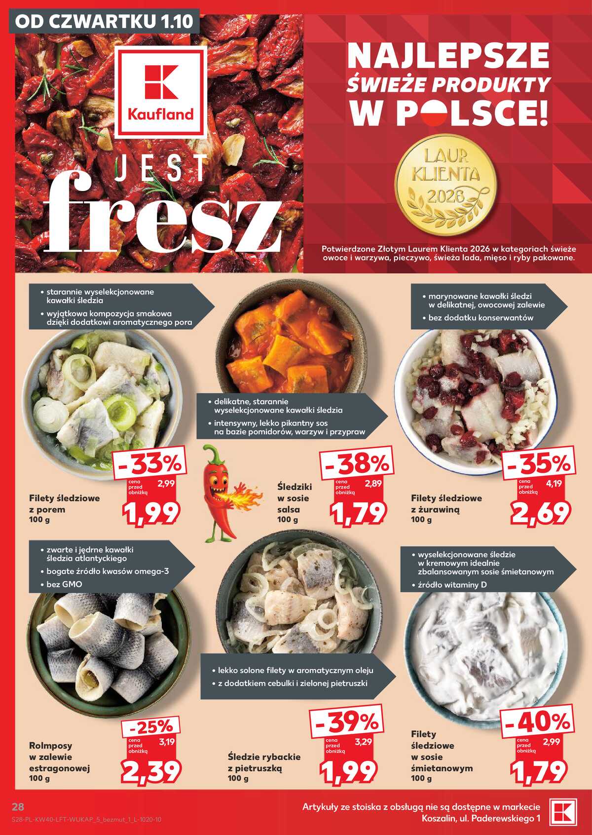 Leták Kaufland Polsko 1.10.-7.10.2026 - Týdenní zpravodaj strana 28