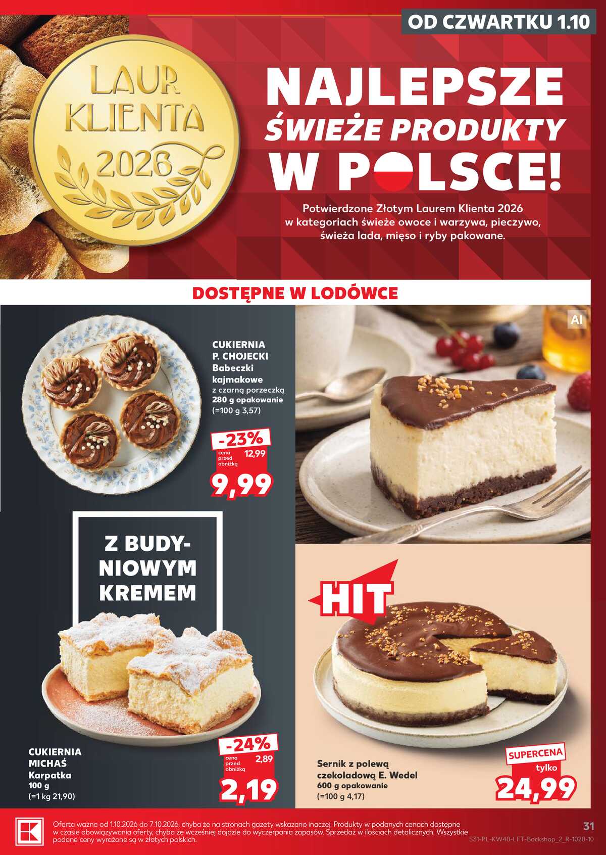 Leták Kaufland Polsko 1.10.-7.10.2026 - Týdenní zpravodaj strana 31