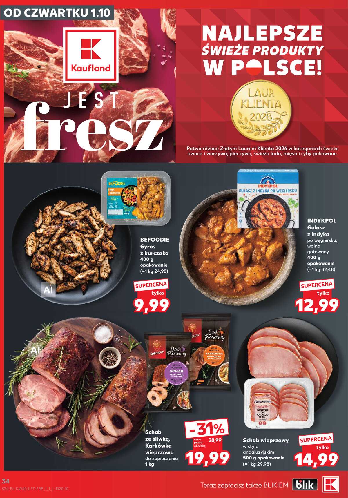 Leták Kaufland Polsko 1.10.-7.10.2026 - Týdenní zpravodaj strana 34