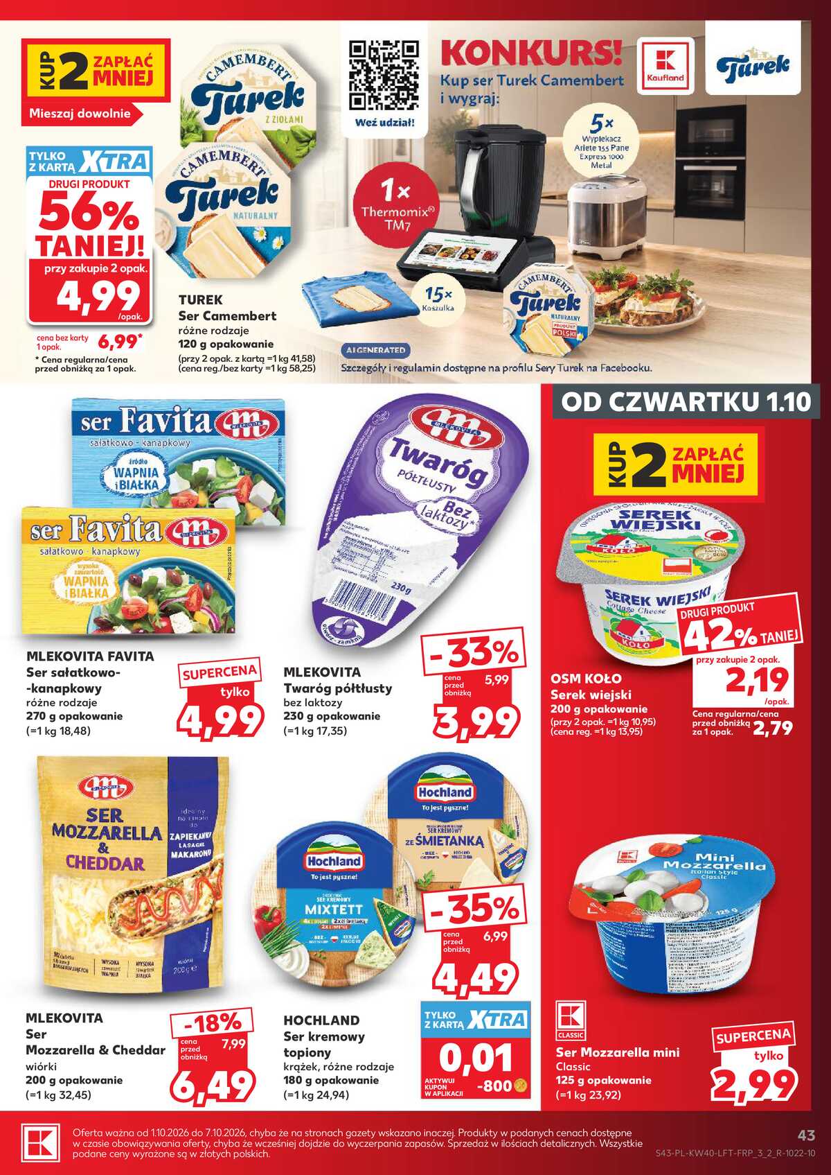 Leták Kaufland Polsko 1.10.-7.10.2026 - Týdenní zpravodaj strana 43