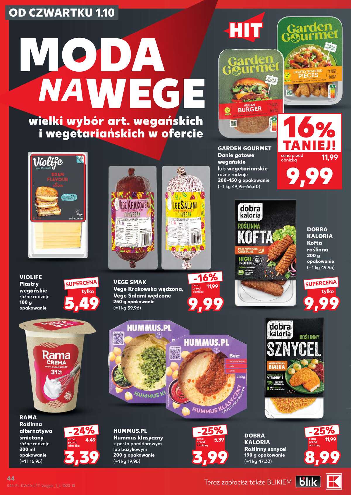 Leták Kaufland Polsko 1.10.-7.10.2026 - Týdenní zpravodaj strana 44