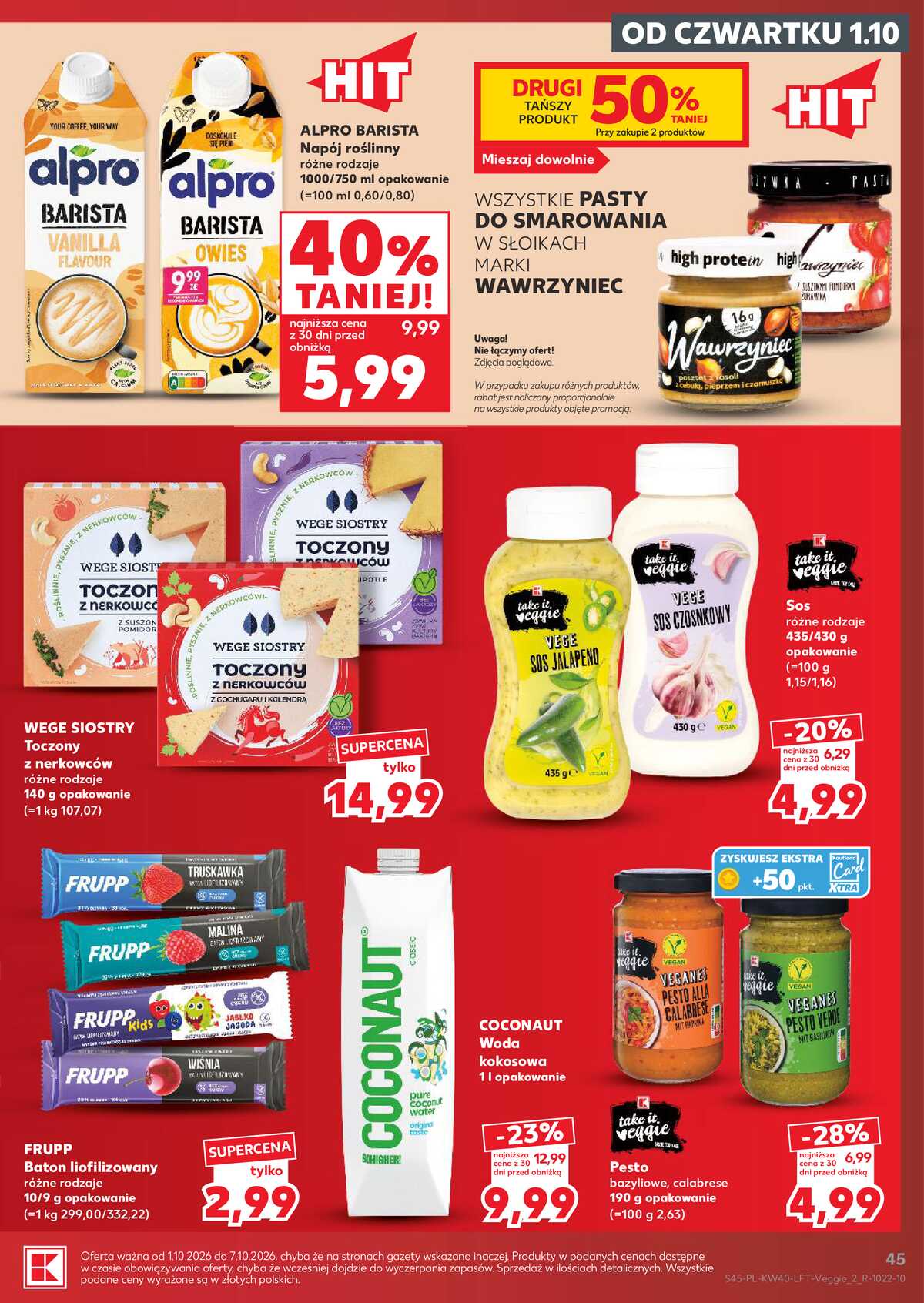 Leták Kaufland Polsko 1.10.-7.10.2026 - Týdenní zpravodaj strana 45