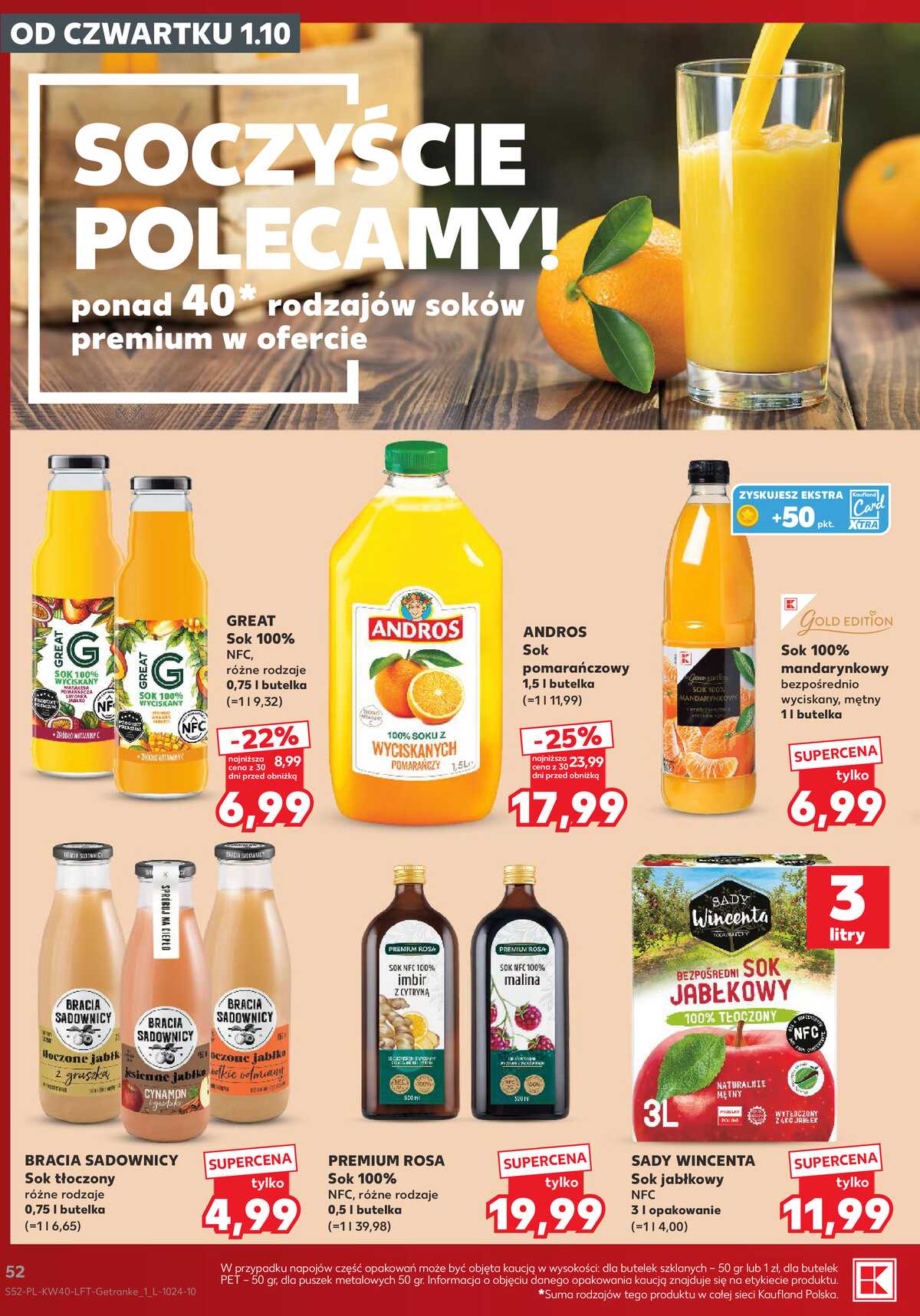 Leták Kaufland Polsko 1.10.-7.10.2026 - Týdenní zpravodaj strana 52