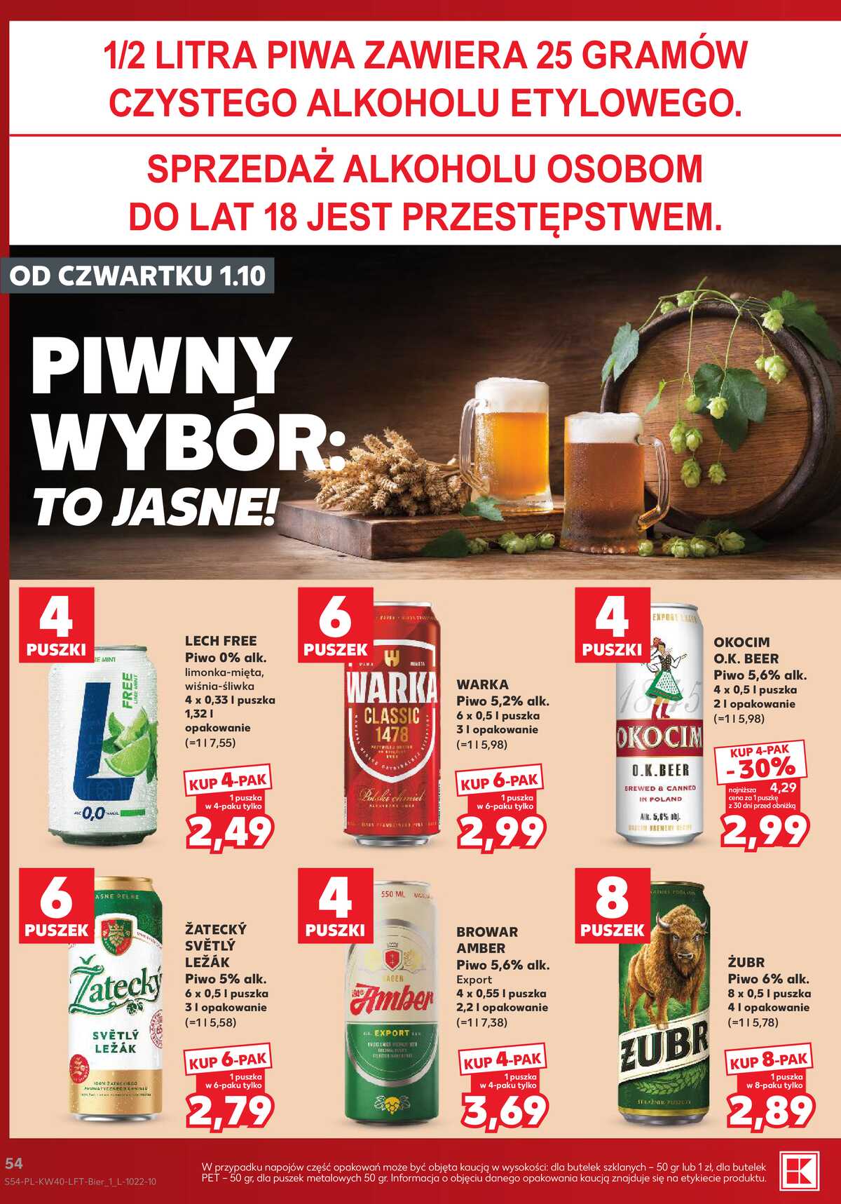 Leták Kaufland Polsko 1.10.-7.10.2026 - Týdenní zpravodaj strana 54