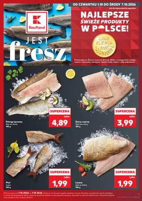 Leták Kaufland Polsko 1.10.-7.10.2026 - Ryby z našeho pultu