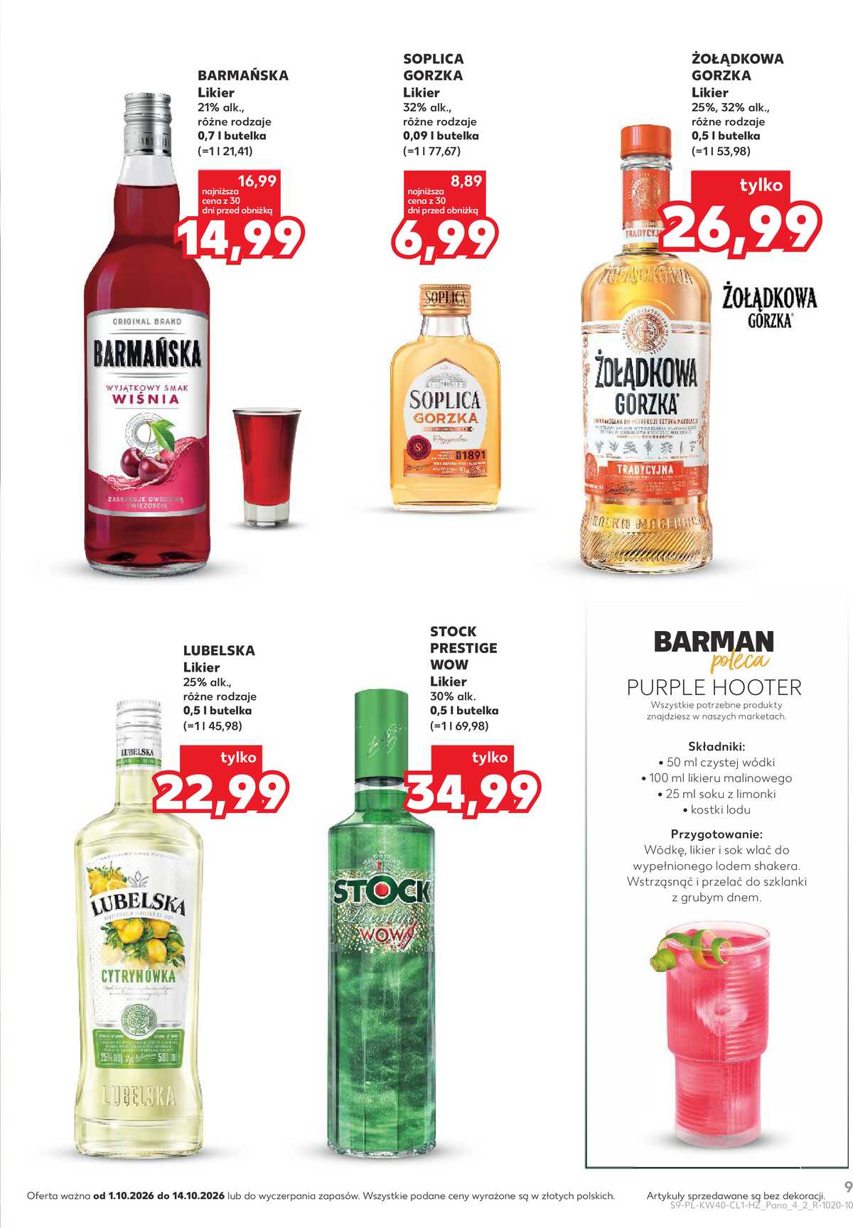 Leták Kaufland Polsko 1.10.-14.10.2026 - Bar v Kauflandu strana 9