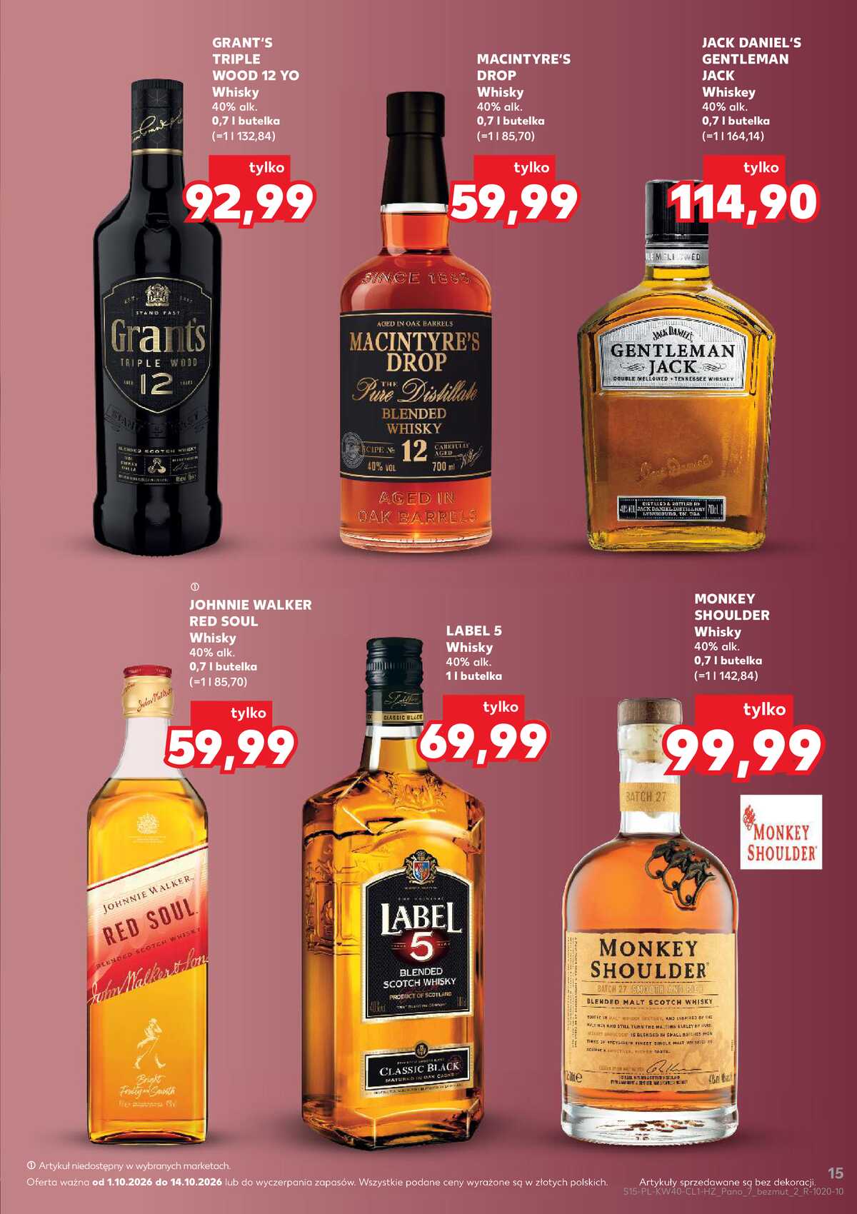 Leták Kaufland Polsko 1.10.-14.10.2026 - Bar v Kauflandu strana 15