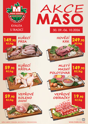 leták MAKOVEC a.s. – maso uzeniny