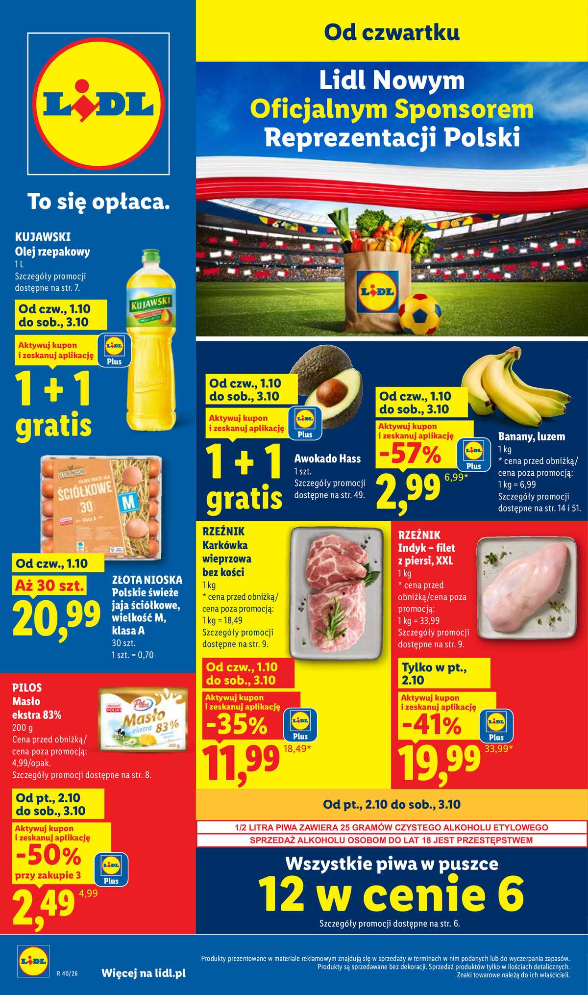 Leták Lidl Polsko 1.10.-3.10.2026 - Leták platí od 1. 10. do 3. 10. strana 1