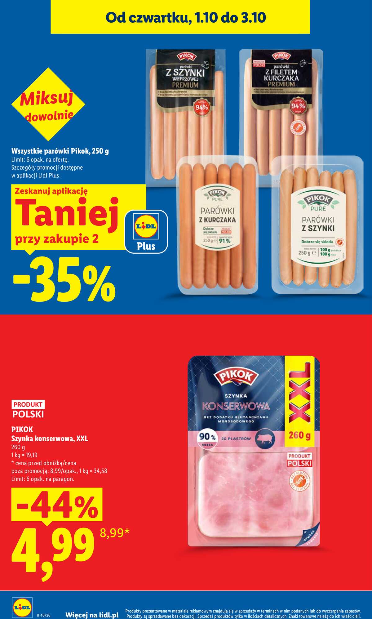 Leták Lidl Polsko 1.10.-3.10.2026 - Leták platí od 1. 10. do 3. 10. strana 10