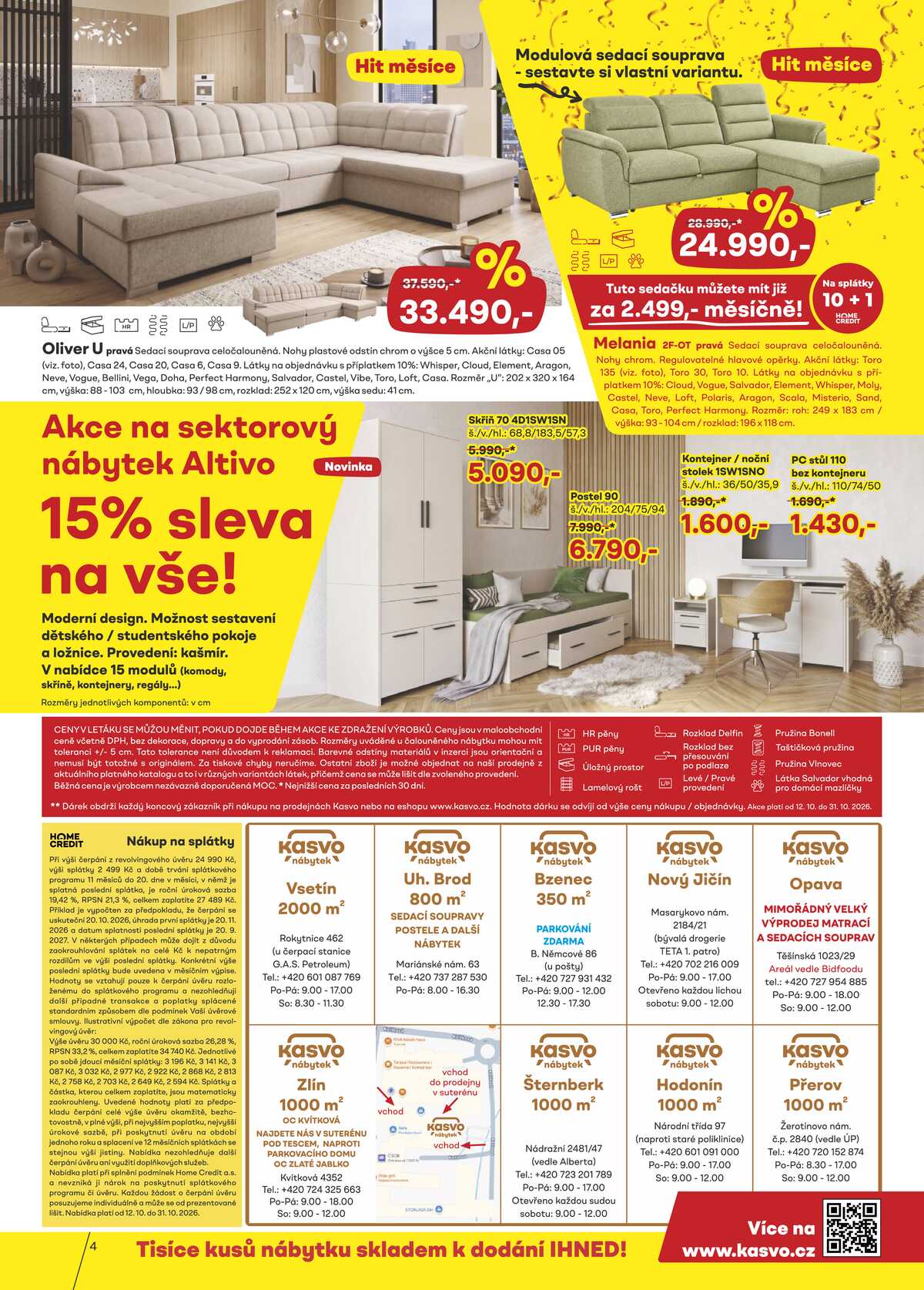 KASVO - CZ NÁBYTKÁŘ od 12.10. do 31.10.2026 strana 4