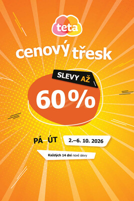 Teta drogerie cenový třesk od 2.10. do 6.10.2026
